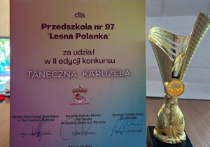 Dyplom za udział w konkursie "Taneczna Karuzela"
