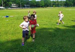 Zajęciach z rugby na boisku AZS AWF