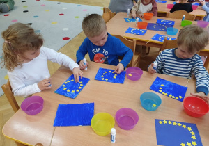 Flaga Unii Europejskiej praca plastyczna
