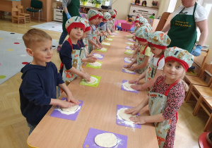 Pieczemy pizzę - warsztaty kulinarne - realizacja projektu WIE
