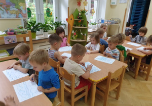 Rysujemy fale - zajęcia plastyczne wg metody Edukacja przez Ruch