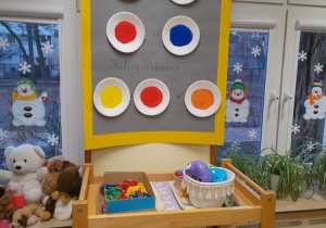 Nowy kącik Montessori - utrwalanie kolorów