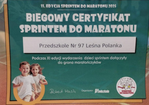 Biegowy Certyfikat "Sprintem Do Maratonu"
