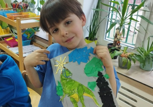 "W świecie dinozaurów" - prezentacja pracy konkursowej Jasia K.