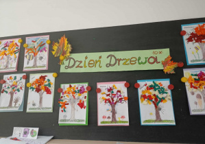 Obchody Dnia Drzewa - praca plastyczna "Jesienne drzewo"