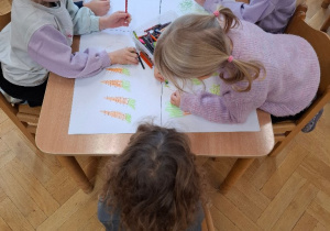 Tworzenie w grupach plakatów a czas zabawy - nauka współdziałania