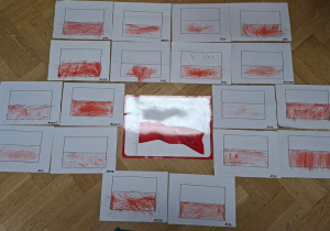 "Moja flaga państwowa" - demonstracja prac plastycznych