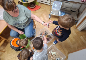 Zabawy w segregacje z panią Beatką