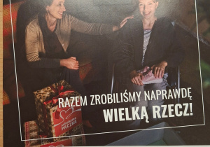 Podziękowanie za udział w akcji Szlachetnej Paczki