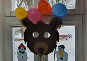 Bal karnawałowy - maska grupy Sójek