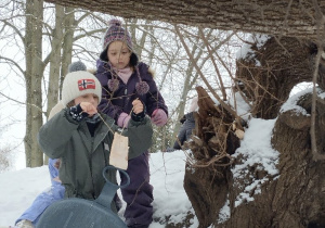 Zawieszamy słoninkę dla ptaków