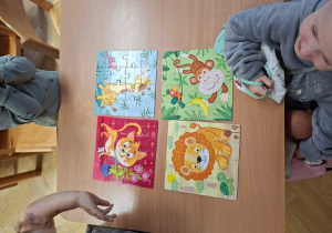"Dzikie zwierzęta i nie tylko" - zespołowe układanie puzzli