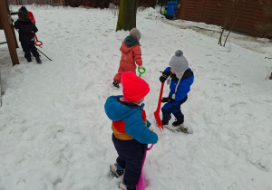 Odśnieżanie w ogrodzie