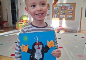 "Krecik" - Aleksander prezentuje pracę konkursową