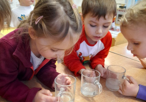 A gdy śnieg się rozpuścił pozostawiony w najcieplejszym miejscu w naszej sali - przy kaloryferze - widzieliśmy na własne oczy ile jest tam brudków