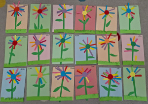 "Wiosenne kwiaty" - praca plastyczna