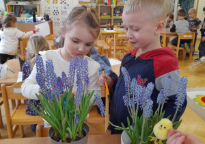 Nasze piękne kwiaty wymagają codziennej pielęgnacji - tak kształtujemy naszą wiedzę i zamiłowanie do otaczającej nas przyrody