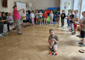 Próba do występu na pożegnanie przedszkola