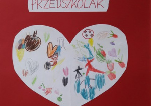 Plakat konkursowy "Zdrowy przedszkolak to szczęśliwy przedszkolak"